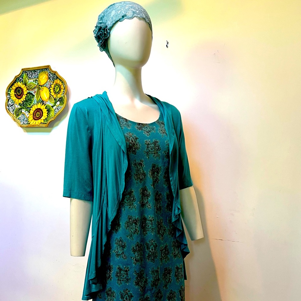 Three Piece turquoise ‘flapper’ outfit